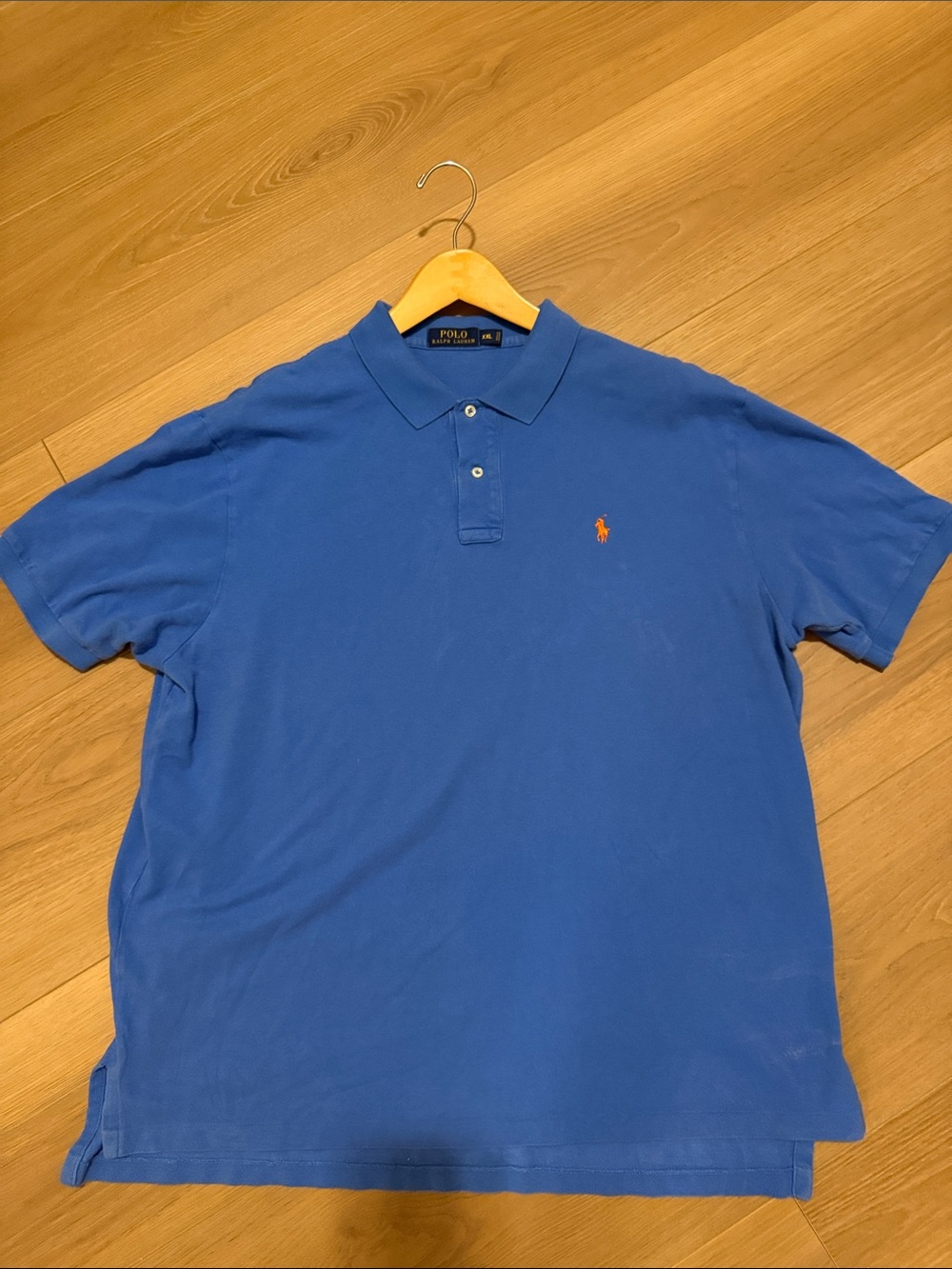 Polo by Ralph Lauren Blue Short-Sleeve Polo with Orange Pony